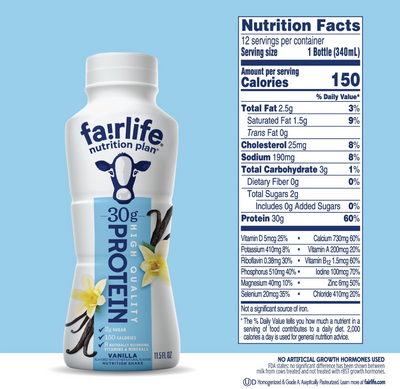 Fairlife Protein Shake, 12 pk (Vanila)